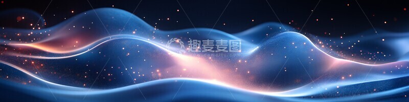 高清大图下载【趣麦麦图】黑光蓝渐波浪纹