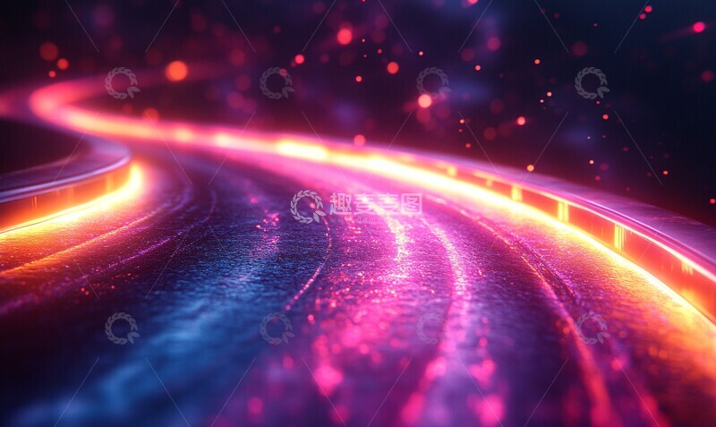 高清大图下载【趣麦麦图】霓虹光轨动画2