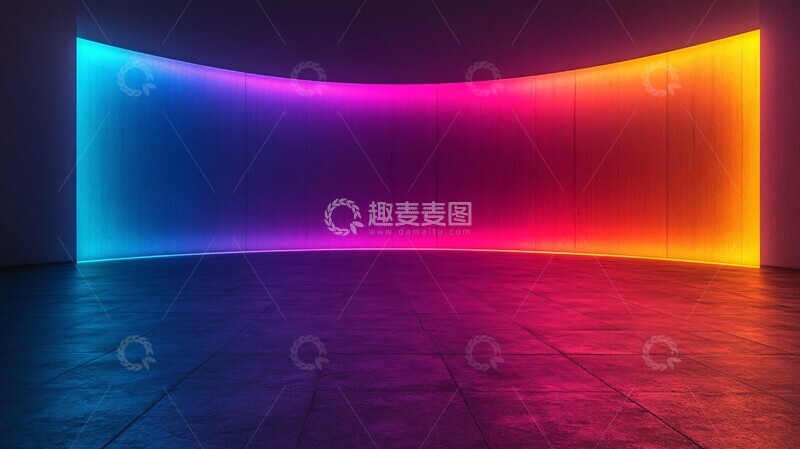 高清大图下载【趣麦麦图】色彩光波背景图1