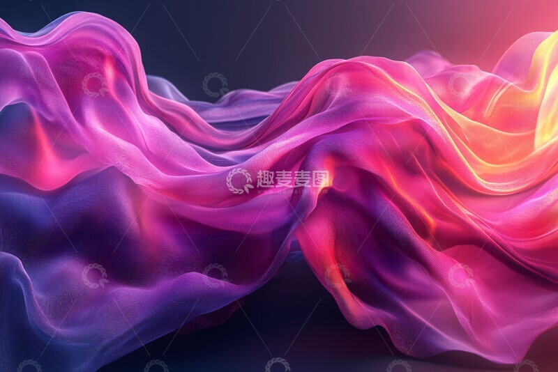 高清大图下载【趣麦麦图】光波曲线曲线钢铁紫色