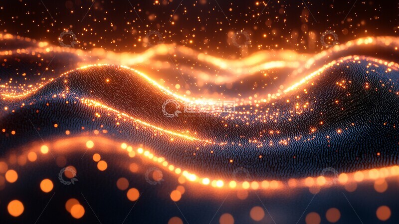 高清大图下载【趣麦麦图】光点动态波浪