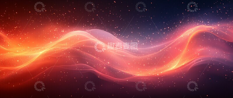 高清大图下载【趣麦麦图】红橙渐变波纹图3