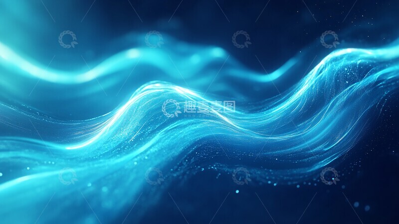 高清大图下载【趣麦麦图】蓝绿霓虹线条