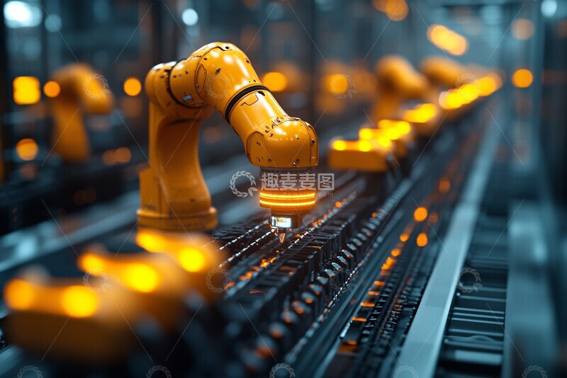 高清大图下载【趣麦麦图】机器人手臂工厂