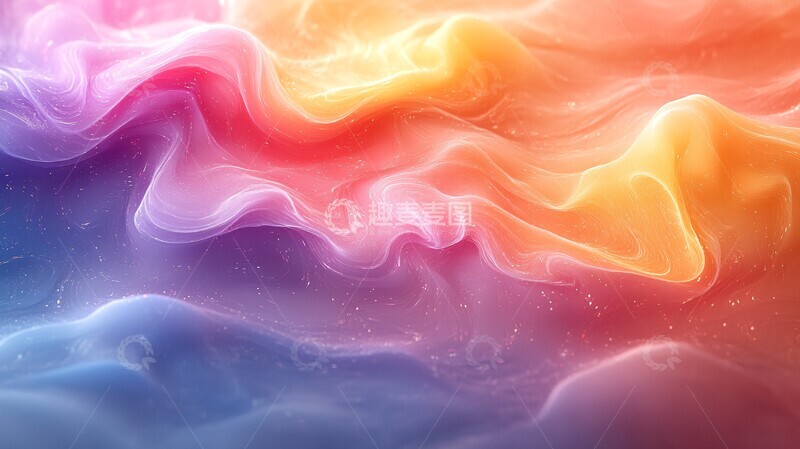 高清大图下载【趣麦麦图】四色渐变流动背景2