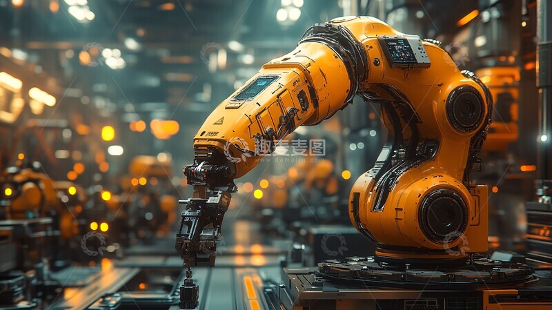 高清大图下载【趣麦麦图】机械臂工作场景2