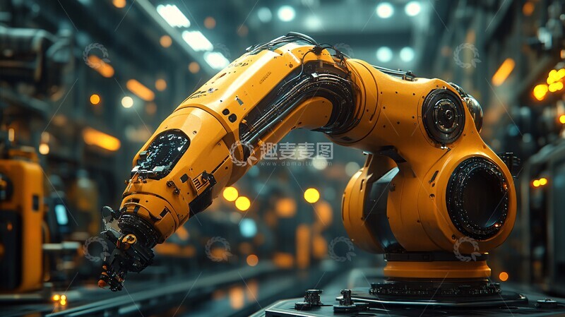 高清大图下载【趣麦麦图】机械臂工作场景