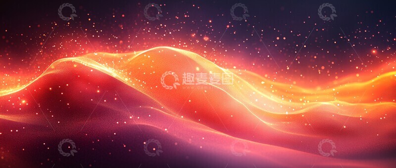 高清大图下载【趣麦麦图】红橙渐变波纹图2