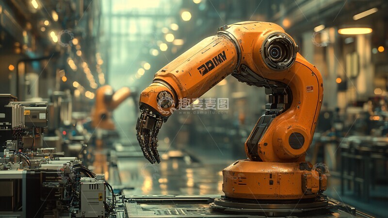 高清大图下载【趣麦麦图】机器人工厂梦境