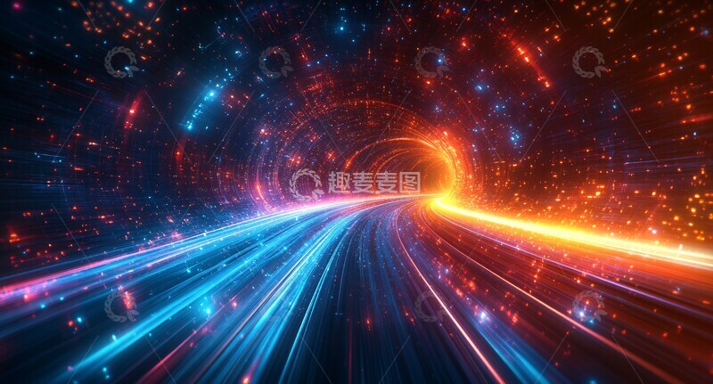 高清大图下载【趣麦麦图】光速光线对称背景1