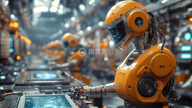 高清大图下载【趣麦麦图】工业机器人全景1