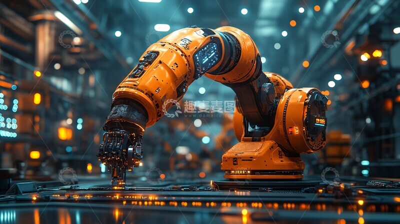高清大图下载【趣麦麦图】机械臂工作场景1