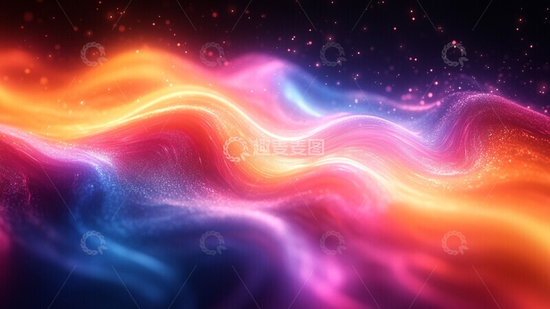 高清大图下载【趣麦麦图】四色渐变流动背景