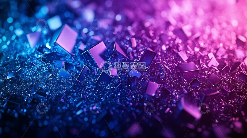 高清大图下载【趣麦麦图】深紫蓝渐变抽象2