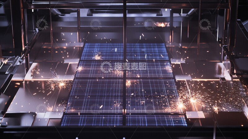 高清大图下载【趣麦麦图】金属网格自动化加工1