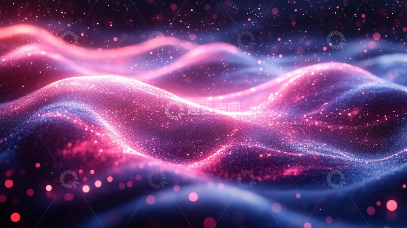 高清大图下载【趣麦麦图】数字波光背景1