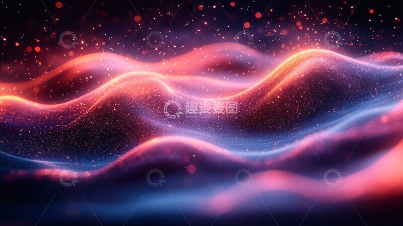 高清大图下载【趣麦麦图】数字波光数字波光红光