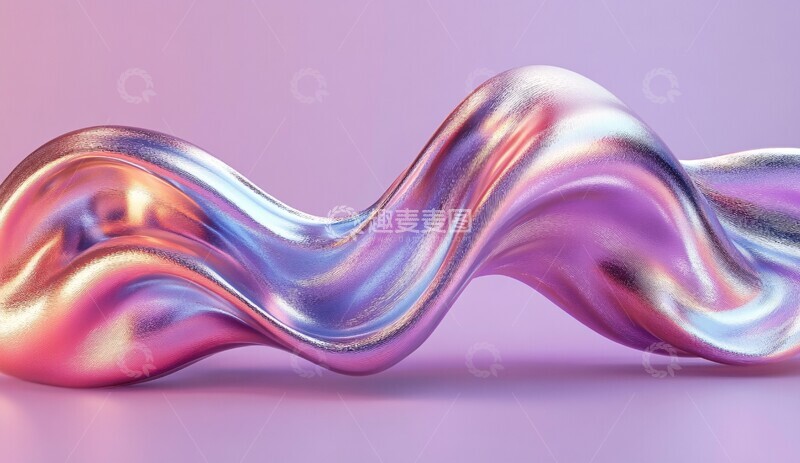 高清大图下载【趣麦麦图】-彩色金属波浪