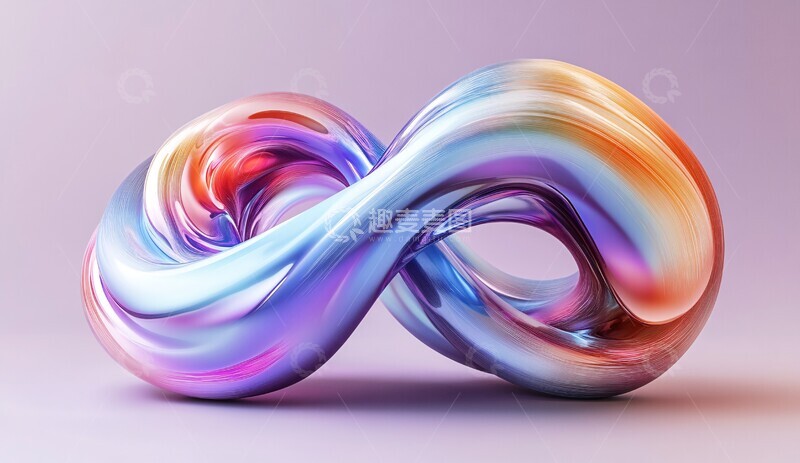 高清大图下载【趣麦麦图】-彩色金属波浪2