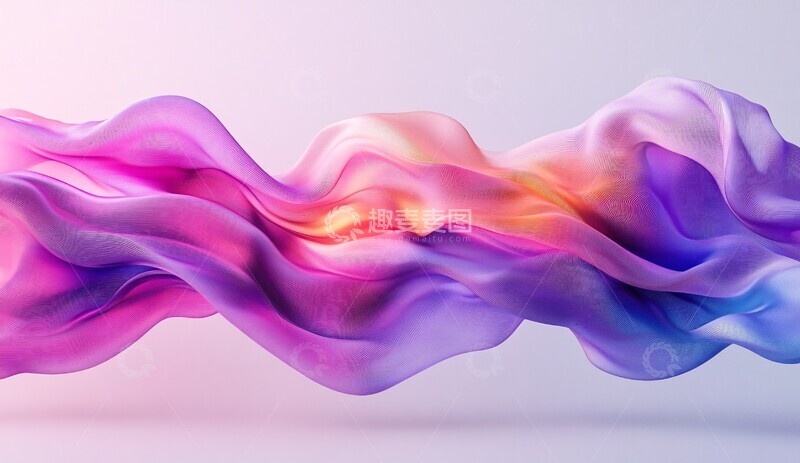 高清大图下载【趣麦麦图】-彩色金属波浪1