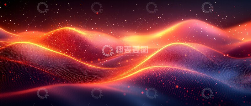 高清大图下载【趣麦麦图】红橙渐变波纹图