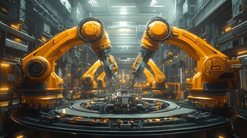 工厂机械臂圆形平台