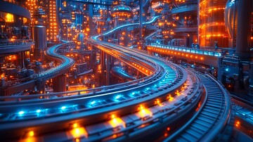 机械工厂节日装饰1