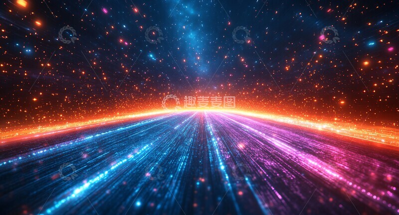 高清大图下载【趣麦麦图】光速光线对称背景3