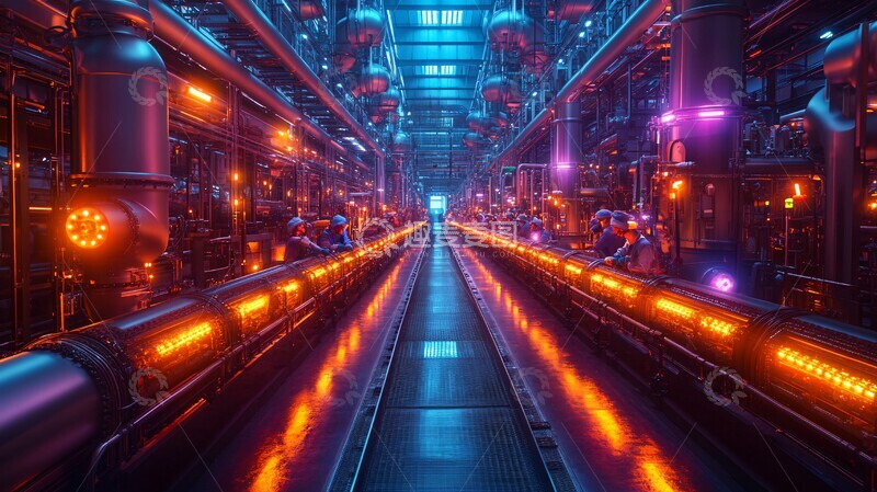 高清大图下载【趣麦麦图】机械工厂节日装饰2