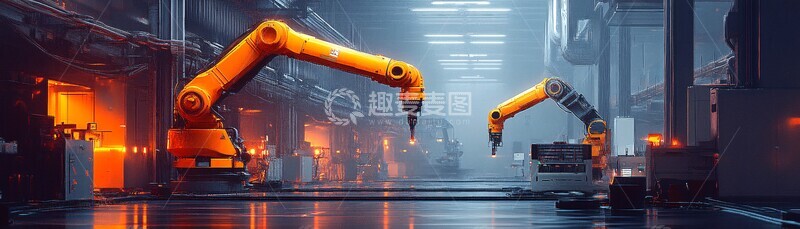 高清大图下载【趣麦麦图】机械臂协同工作