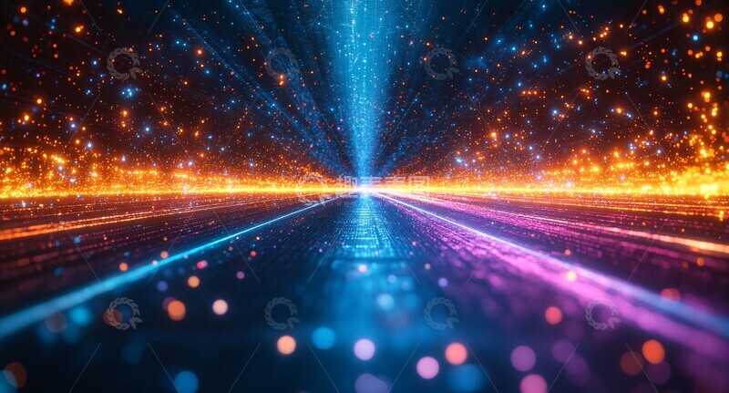 高清大图下载【趣麦麦图】光速光线对称背景