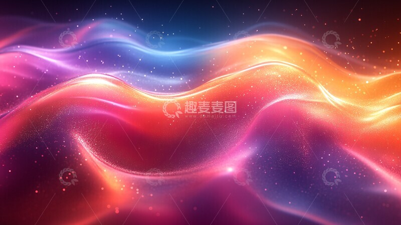 高清大图下载【趣麦麦图】四色渐变流动背景3