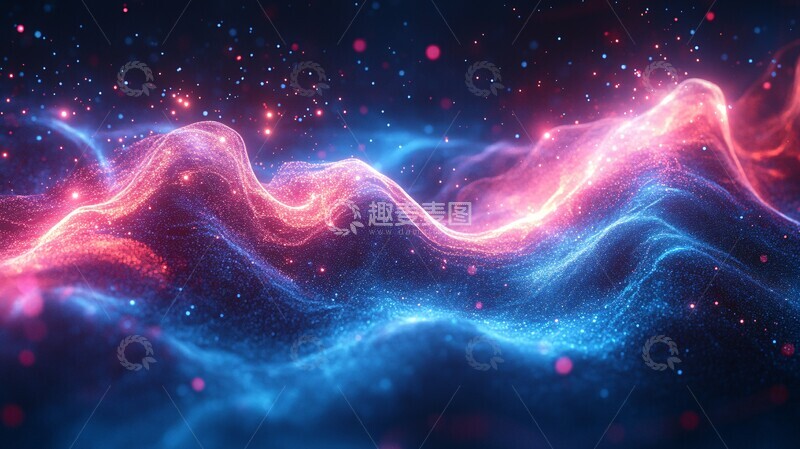 高清大图下载【趣麦麦图】数字波光背景2