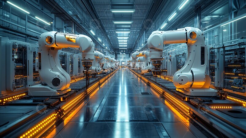 高清大图下载【趣麦麦图】工业机器人全景