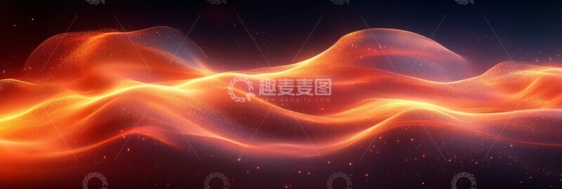 高清大图下载【趣麦麦图】暖光波浪几何图1