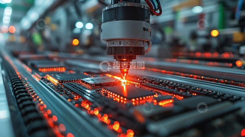 高清大图下载【趣麦麦图】机械臂装配生产线2