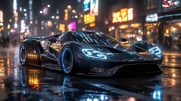 黑车夜街反射