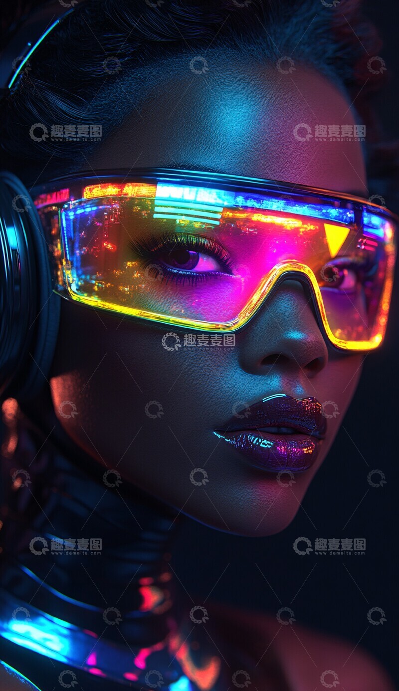 高清大图下载【趣麦麦图】彩虹机器人设计