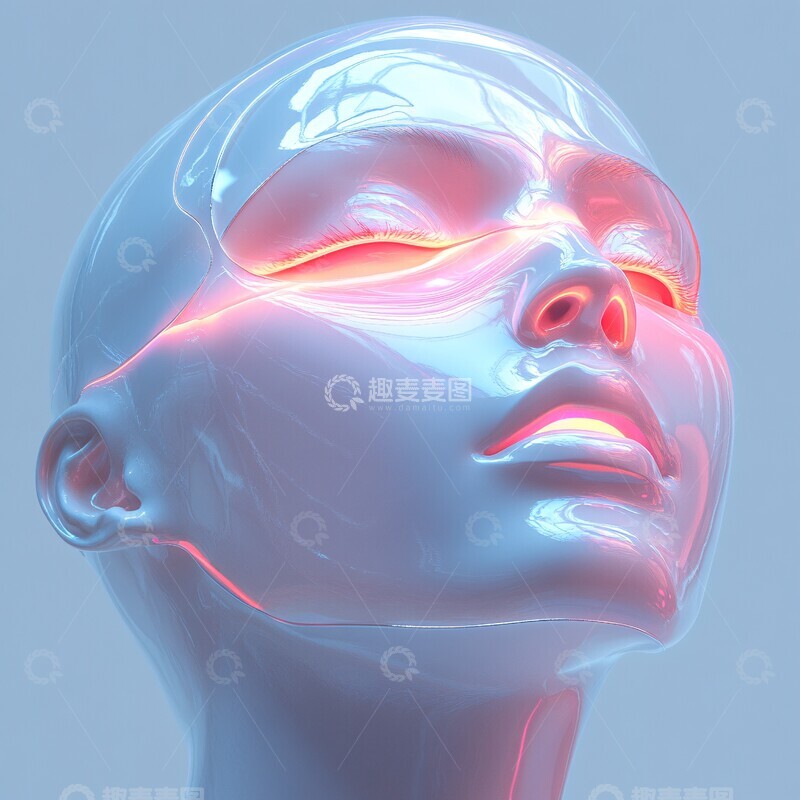 高清大图下载【趣麦麦图】彩色面具头模型