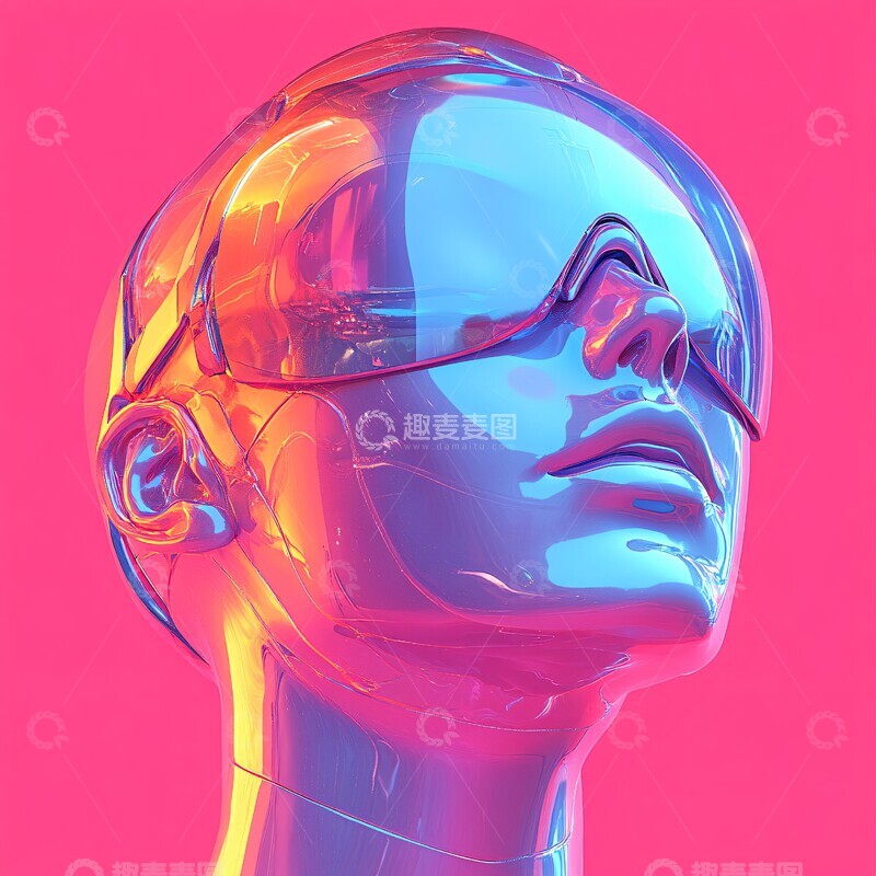 高清大图下载【趣麦麦图】彩色面具头模型2