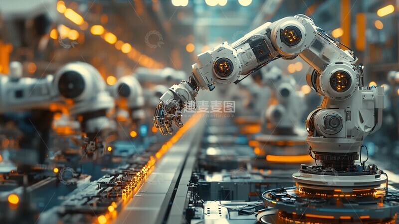 高清大图下载【趣麦麦图】机器人工厂作业1