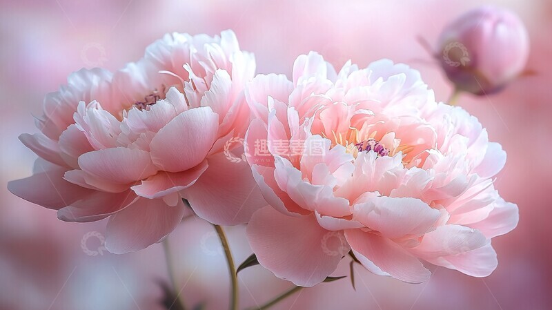高清大图下载【趣麦麦图】粉嫩芍药梦幻柔光