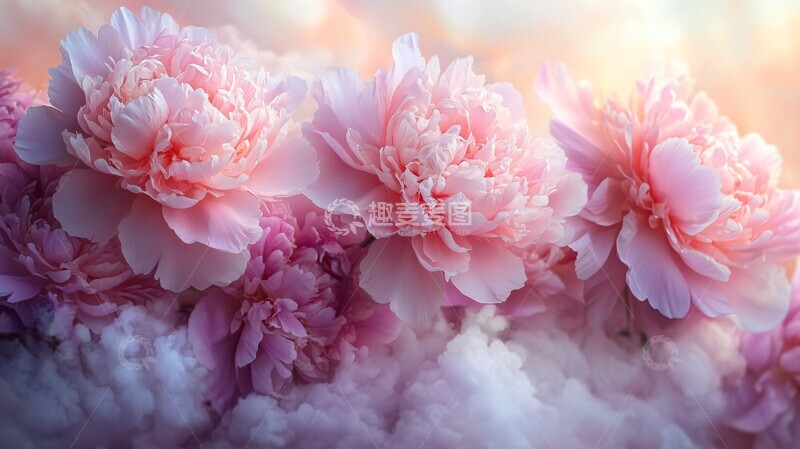 高清大图下载【趣麦麦图】粉嫩芍药梦幻柔光3