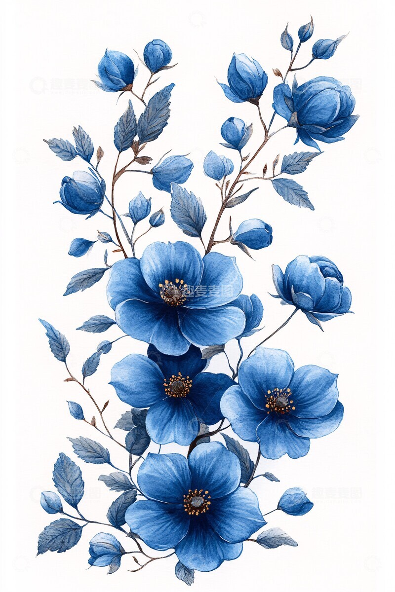 高清大图下载【趣麦麦图】蓝白条纹皇家纹样框架