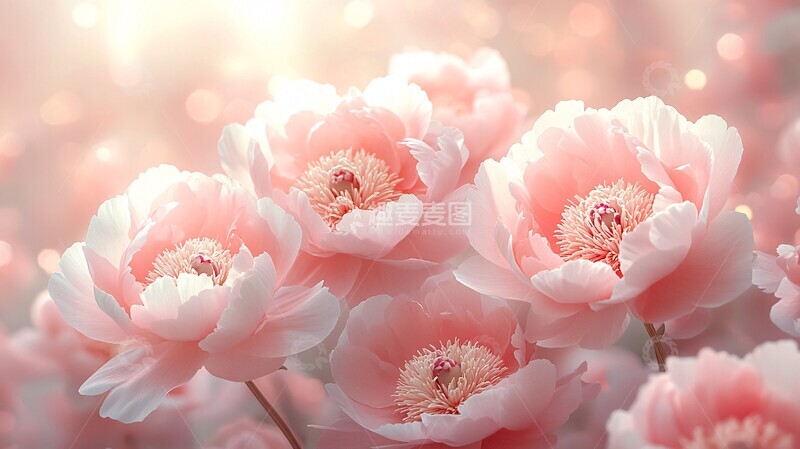 高清大图下载【趣麦麦图】淡粉白牡丹花3