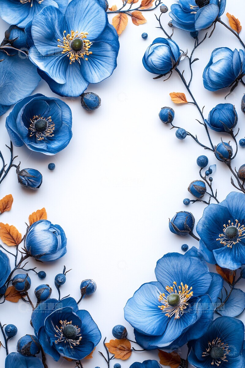 高清大图下载【趣麦麦图】白底蓝边空心纹2