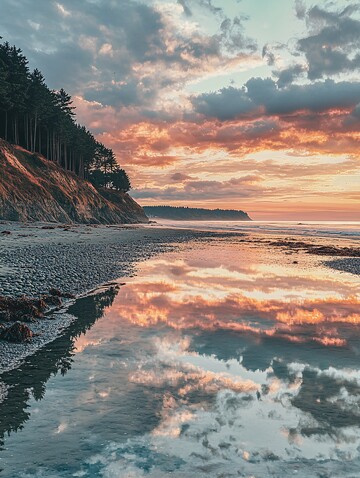 云霞映照海岸线1