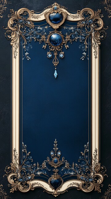 蓝线白底装饰框2