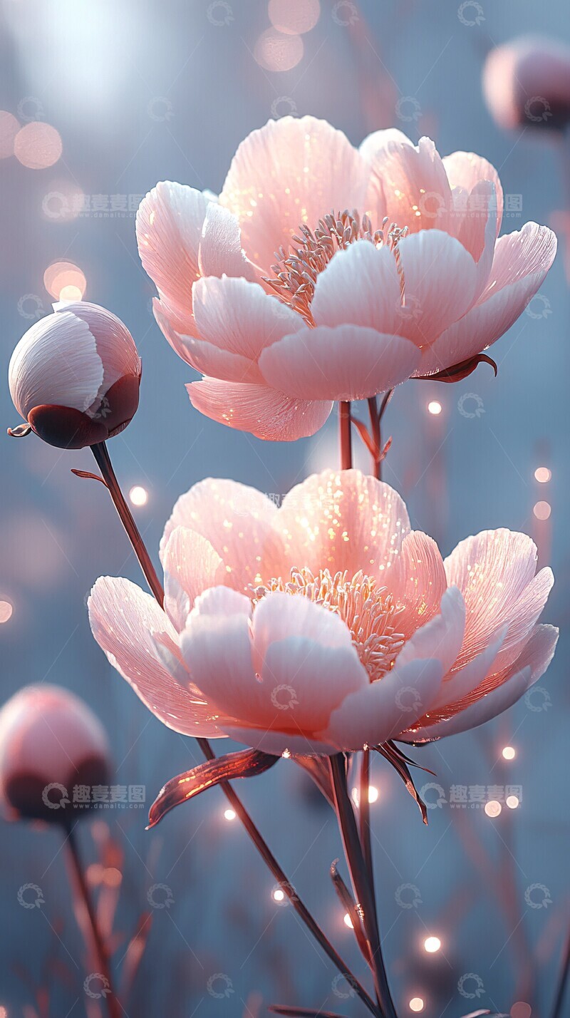 高清大图下载【趣麦麦图】柔和牡丹花瓣