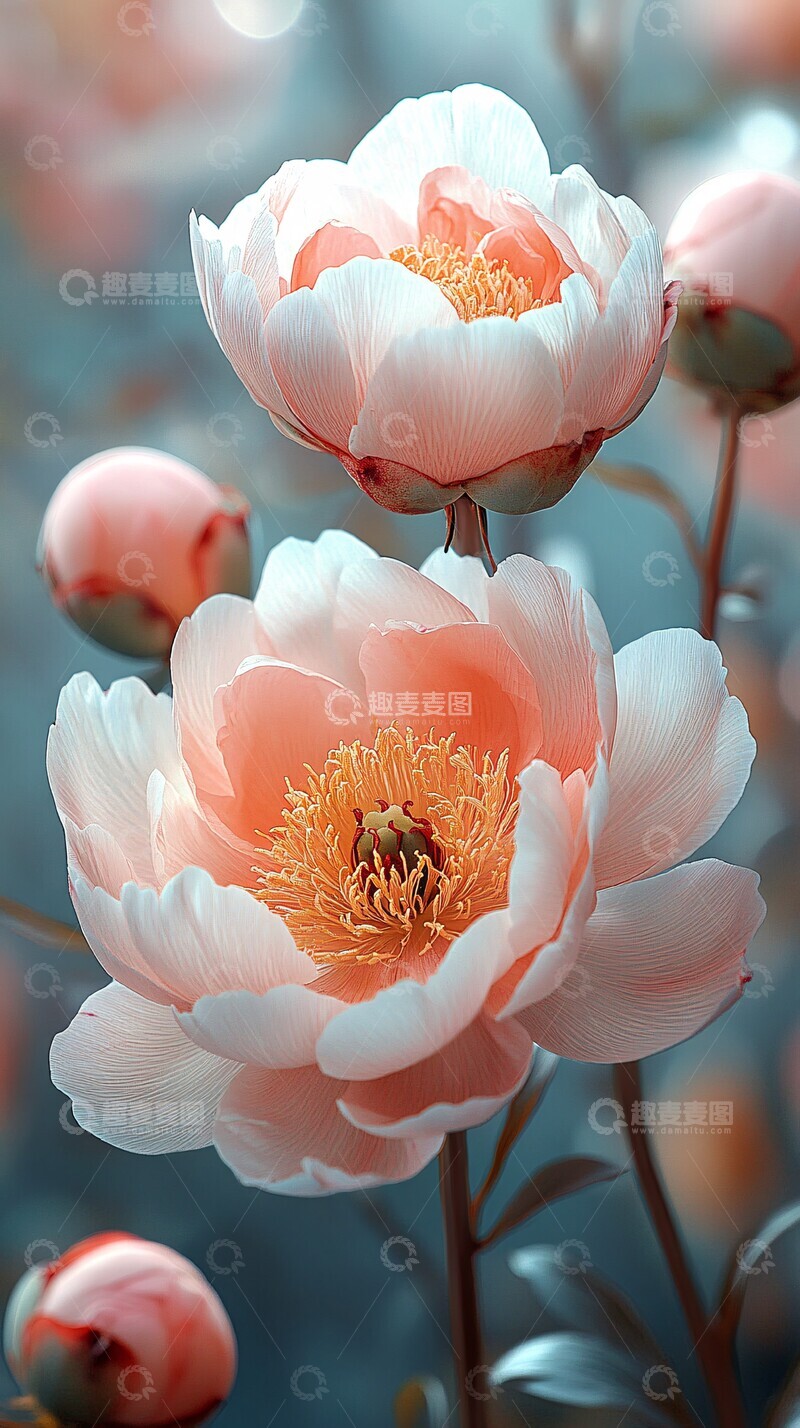 高清大图下载【趣麦麦图】柔和牡丹花瓣2